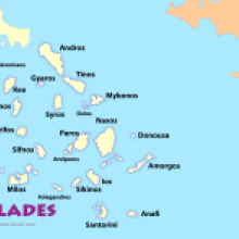 kiklad adaları haritası